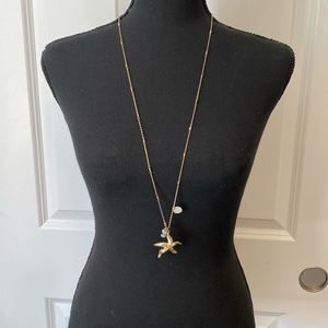 Starfish necklace. 34 inch chain.